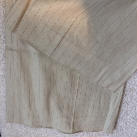 Club Monaco beige striped linen pants sz0 - Picture 5 of 7